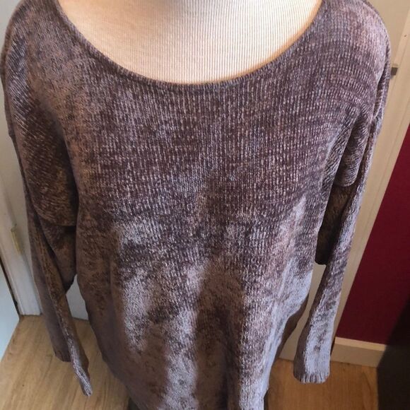 Eileen Fisher plum sweater sz L-XL - Picture 2 of 4